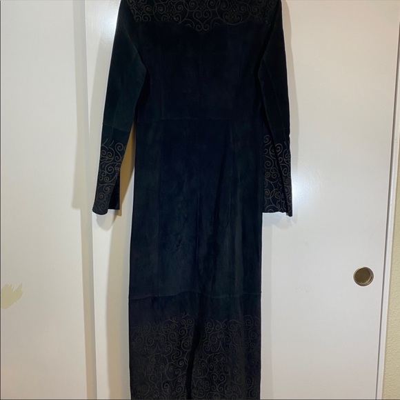 🖤Vintage bebe - Black Suede Leather Coat - Picture 6 of 7